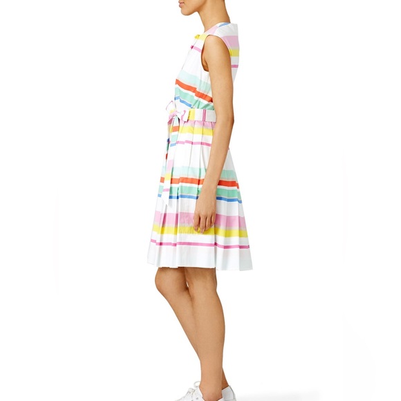 NWT $398 Kate Spade Multi Cape Stripe Sweet Candy Shirtdress - Picture 5 of 10